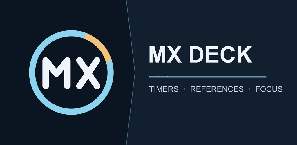 MX Deck — timers, references, focus