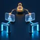 One identity controls two account cards that feed separate approval gates.